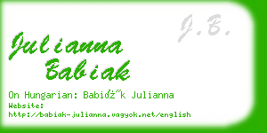 julianna babiak business card